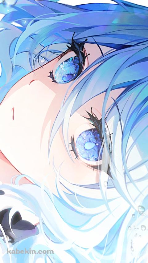 水色の瞳でこちらを見つめるフリーナ / 原神のAndroidの壁紙(480px x 854px) スマホ用