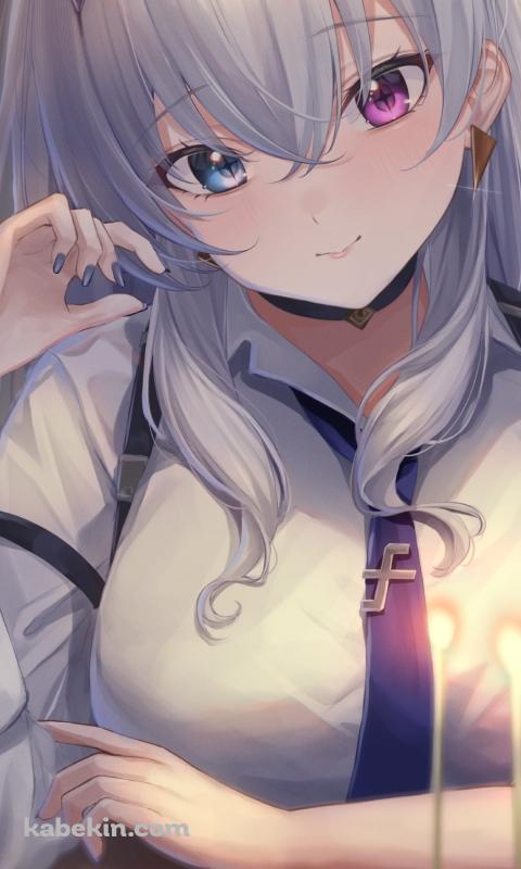 誕生日ケーキと天帝フォルテ / オッドアイ / バーチャルYouTuberのAndroidの壁紙(480px x 800px) スマホ用
