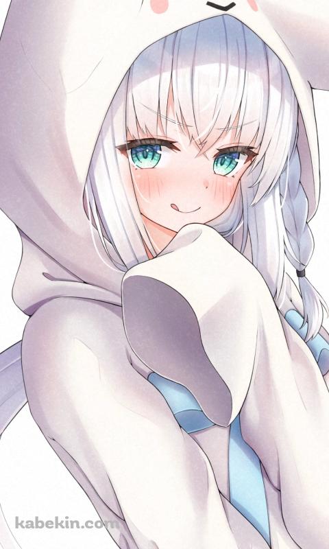 お化けの着ぐるみを着た白上フブキ / ホロライブ / バーチャルYouTuber / VtuberのAndroidの壁紙(480px x 800px) スマホ用