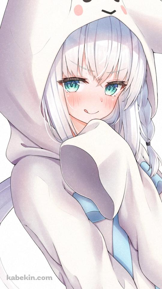 お化けの着ぐるみを着た白上フブキ / ホロライブ / バーチャルYouTuber / VtuberのAndroidの壁紙(540px x 960px) スマホ用