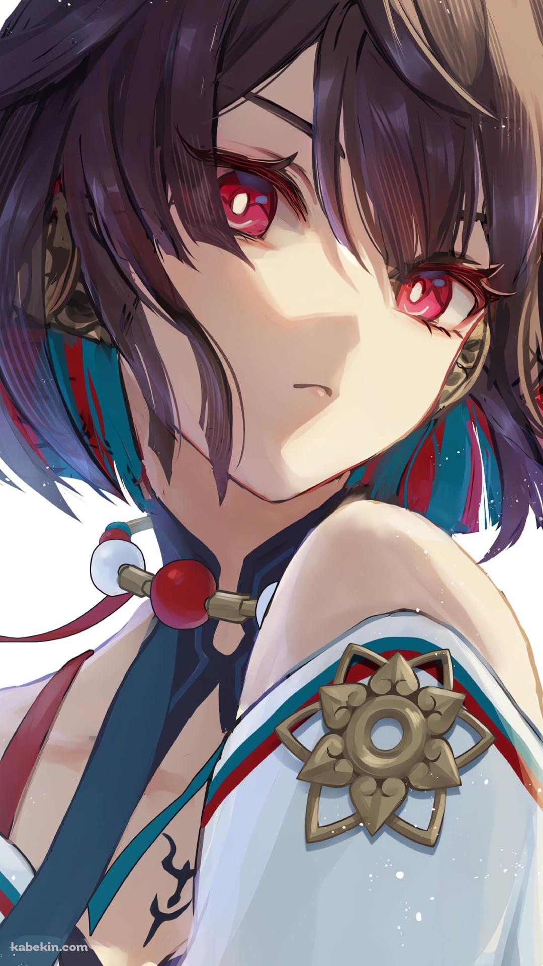赤い瞳でこちらを見つめる雪衣 / 崩壊:スターレイルのAndroidの壁紙(1080px x 1920px) スマホ用
