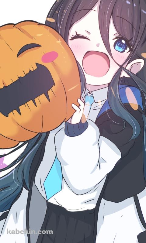 カボチャを持つ天童アリス / ブルーアーカイブのAndroidの壁紙(480px x 800px) スマホ用