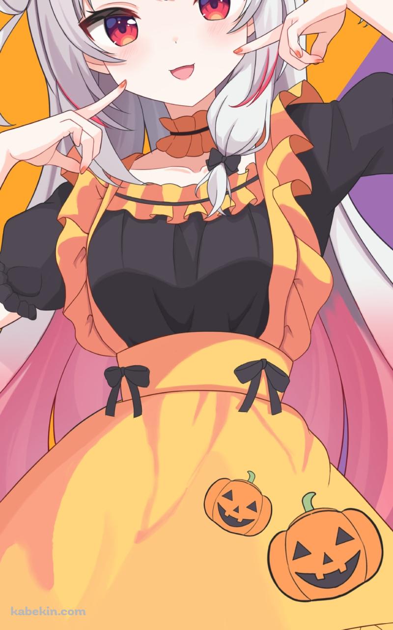 頬を指さす百鬼あやめ / ホロライブ / バーチャルYouTuberのAndroidの壁紙(800px x 1280px) スマホ用