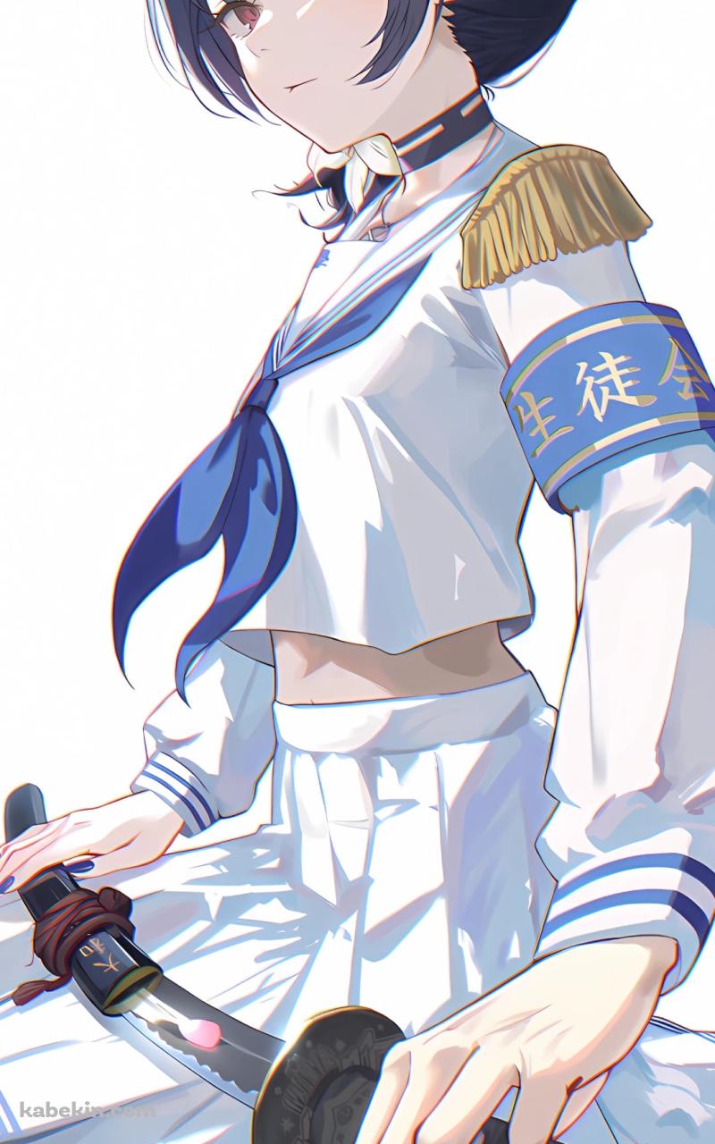 膝上で抜刀する杜野凛世 / アイドルマスターシャイニーカラーズのAndroidの壁紙(800px x 1280px) スマホ用