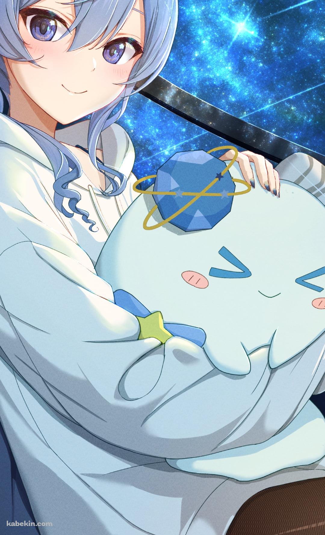 流れ星と星街すいせい / もちぽよちゃん / ホロライブ / バーチャルYouTuberのAndroidの壁紙(1080px x 1776px) スマホ用