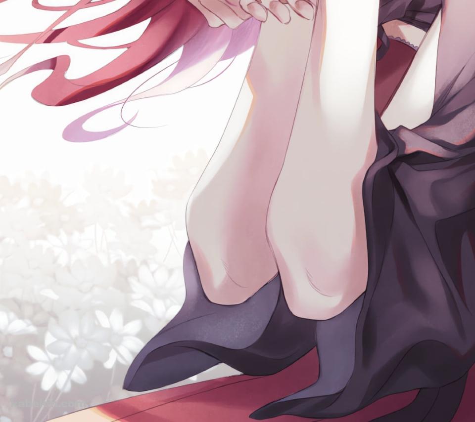 泣き崩れるデボル / 白い花 / ニーアレプリカントのAndroidの壁紙(960px x 854px) スマホ用