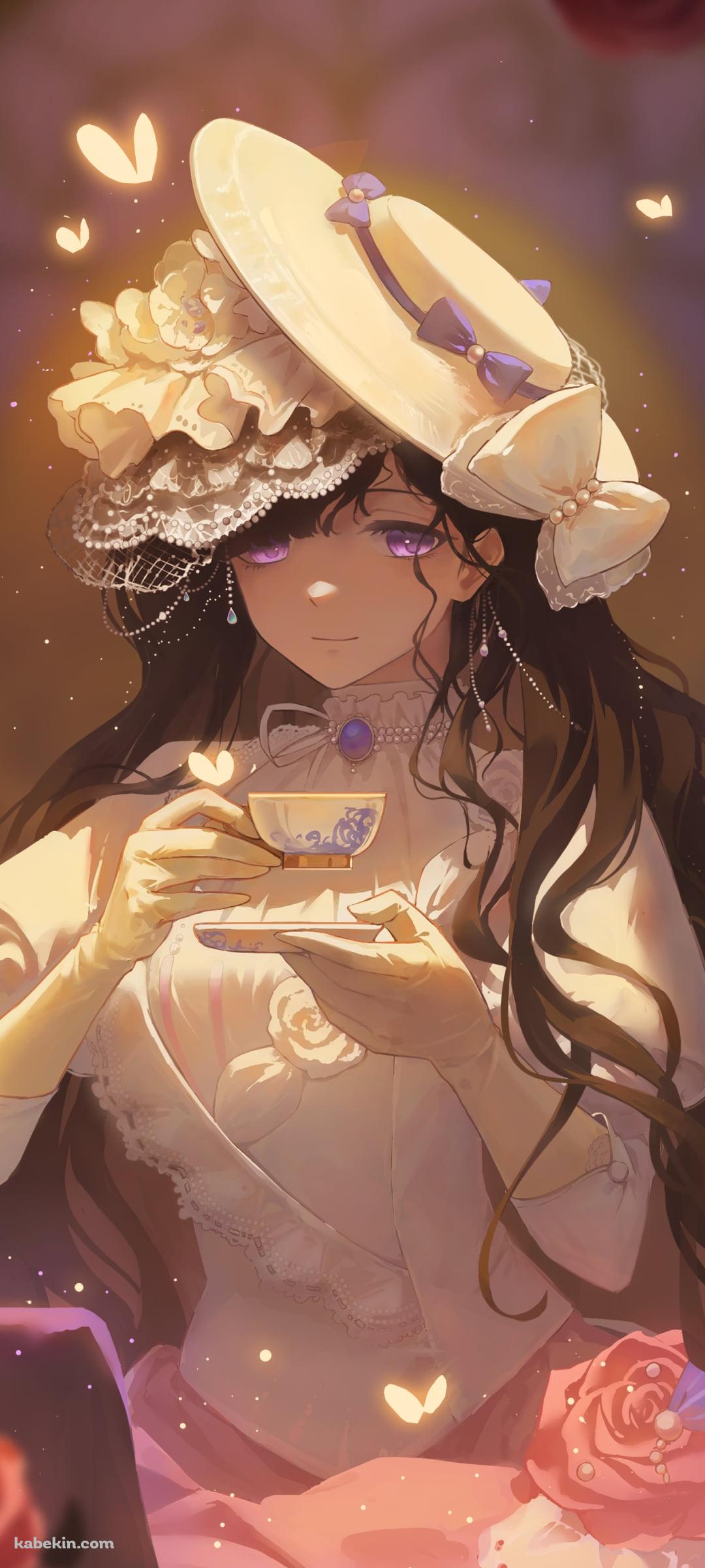 ティーカップを持つイゾルデ / リバース:1999のAndroidの壁紙(1080px x 2400px) スマホ用