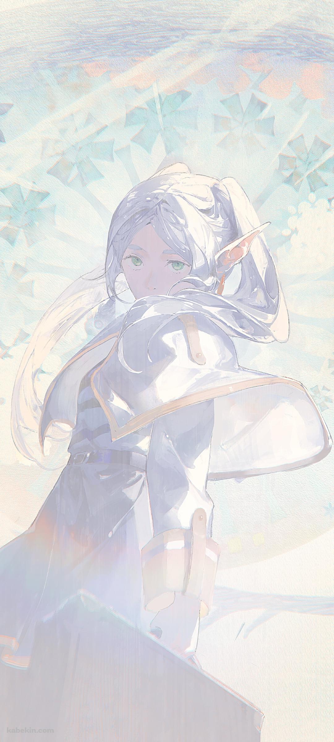 淡い色調で描かれたフリーレン / 葬送のフリーレンのAndroidの壁紙(1080px x 2400px) スマホ用