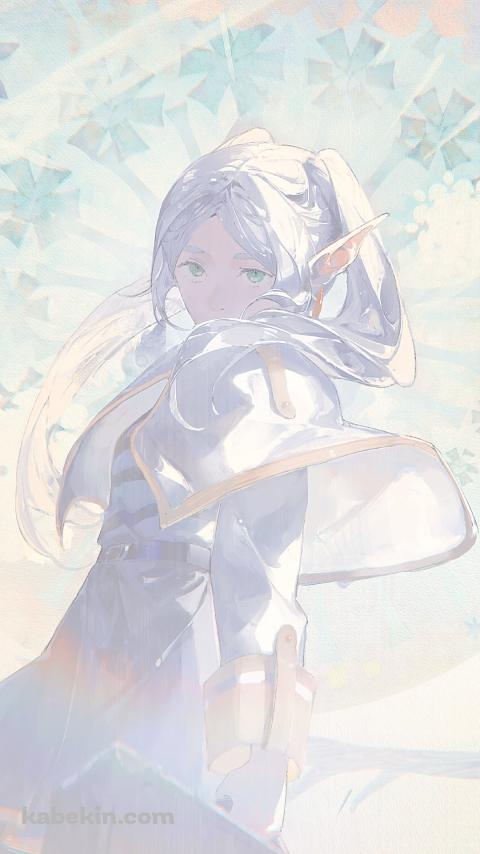 淡い色調で描かれたフリーレン / 葬送のフリーレンのAndroidの壁紙(480px x 854px) スマホ用