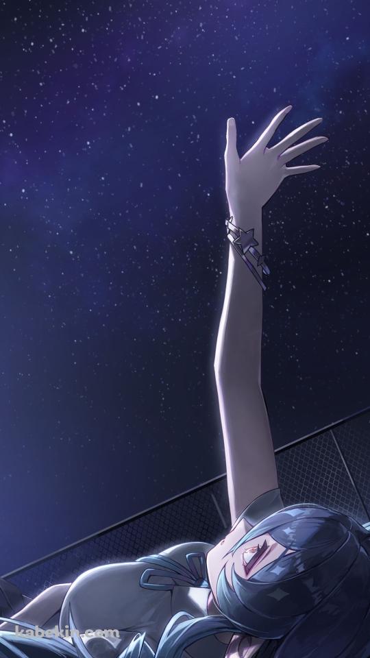 夜空に右手を伸ばすレイラ / 原神のAndroidの壁紙(540px x 960px) スマホ用