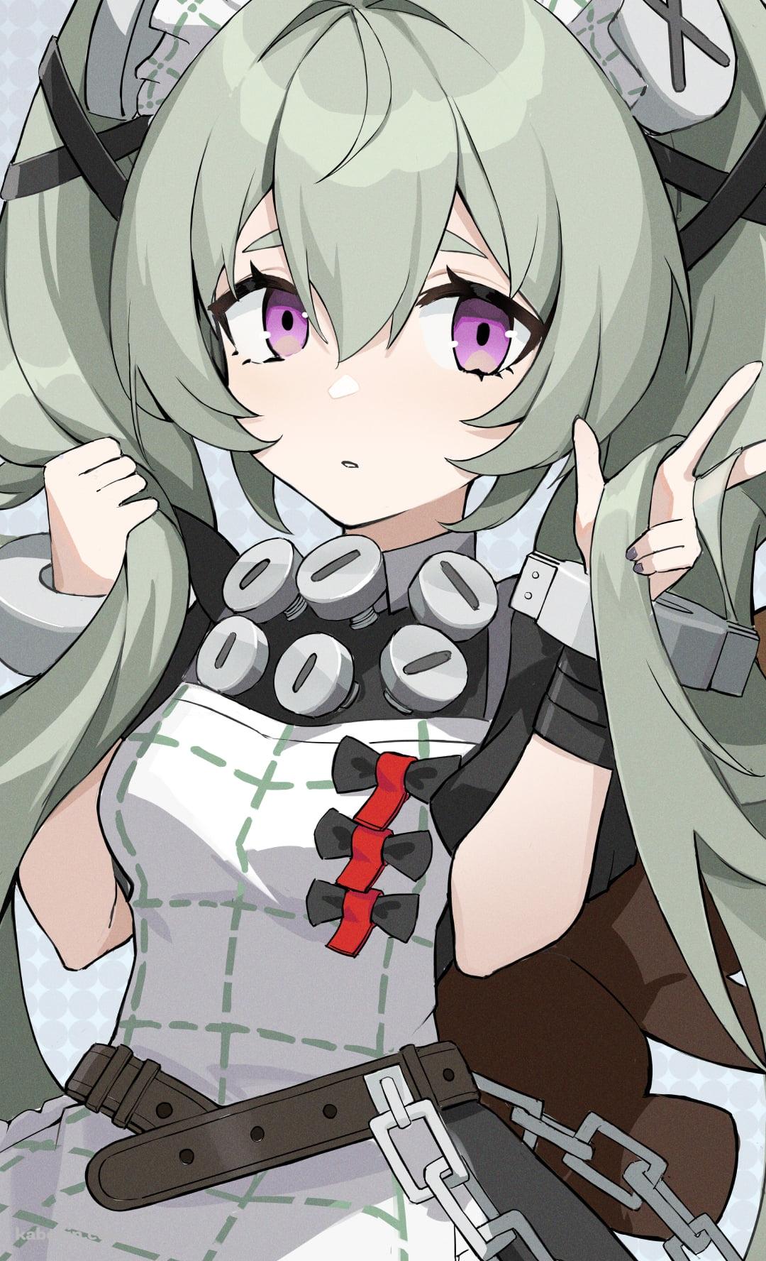 髪を持ちピースをするカリン・ウィクス / ゼンレスゾーンゼロのAndroidの壁紙(1080px x 1776px) スマホ用