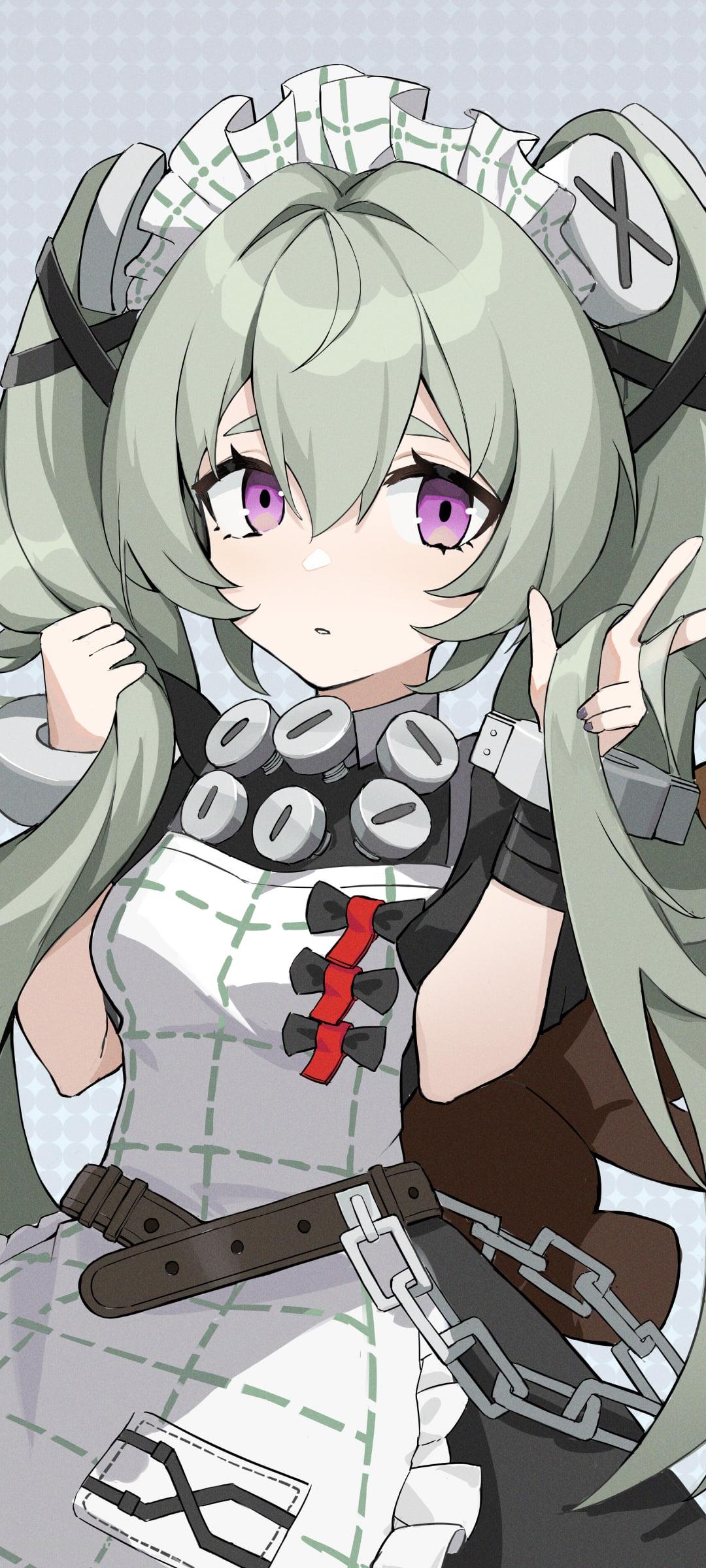 髪を持ちピースをするカリン・ウィクス / ゼンレスゾーンゼロのAndroidの壁紙(1080px x 2400px) スマホ用