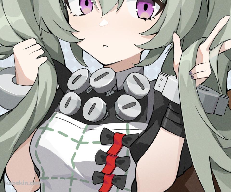 髪を持ちピースをするカリン・ウィクス / ゼンレスゾーンゼロのAndroidの壁紙(960px x 800px) スマホ用