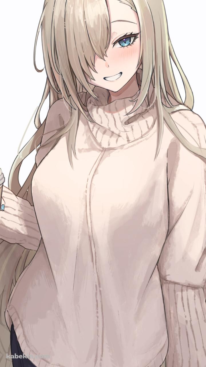 コーヒーを持つ一之瀬アスナ /  ブルーアーカイブのAndroidの壁紙(720px x 1280px) スマホ用