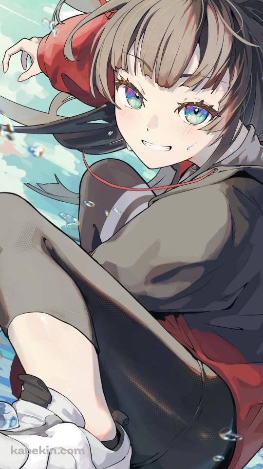 スケートボードに乗る月ノ美兎 / バーチャルYouTuberのAndroidの壁紙(540px x 960px) スマホ用