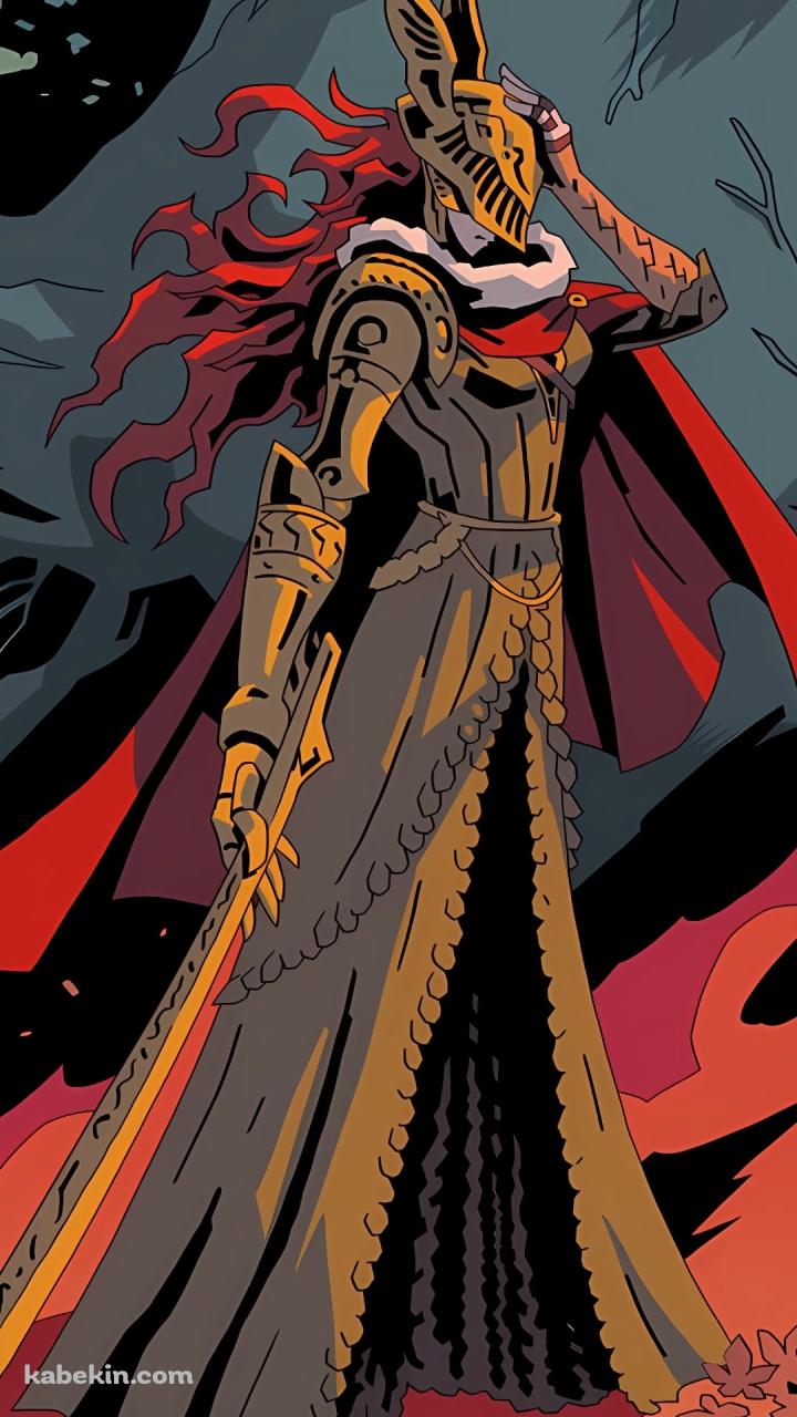 兜を抑えるミケラの刃マレニア / エルデンリングのAndroidの壁紙(720px x 1280px) スマホ用