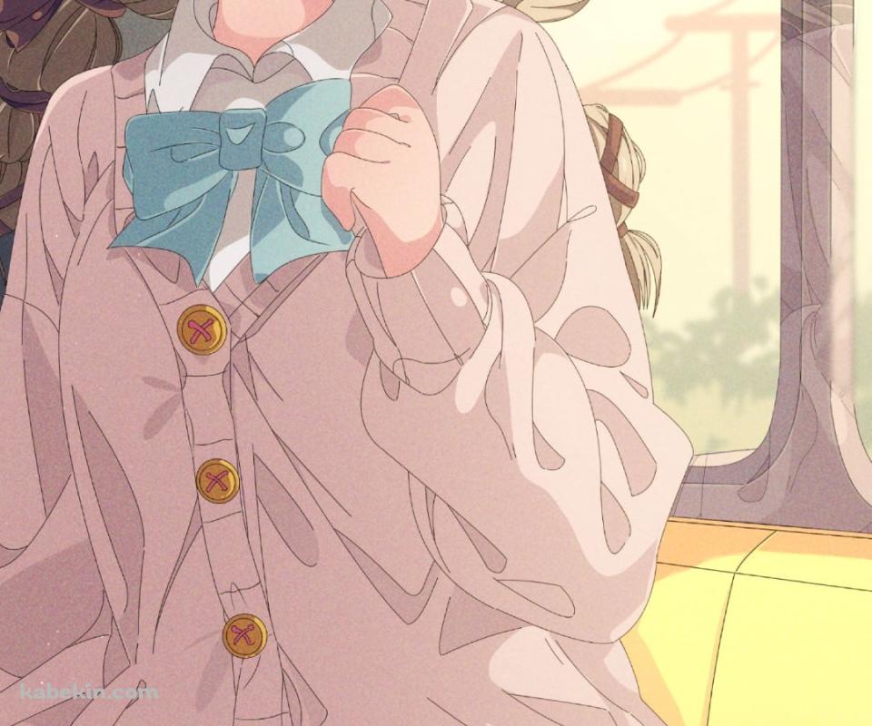 黄色い椅子に座るkomachi panko / バーチャルYouTuberのAndroidの壁紙(960px x 800px) スマホ用