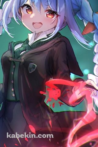 ワンドを持つ兎田ぺこら / バーチャルYouTuber / ホロライブ / ハリーポッターのAndroidの壁紙(320px x 480px) スマホ用