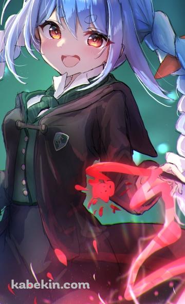 ワンドを持つ兎田ぺこら / バーチャルYouTuber / ホロライブ / ハリーポッターのAndroidの壁紙(360px x 592px) スマホ用