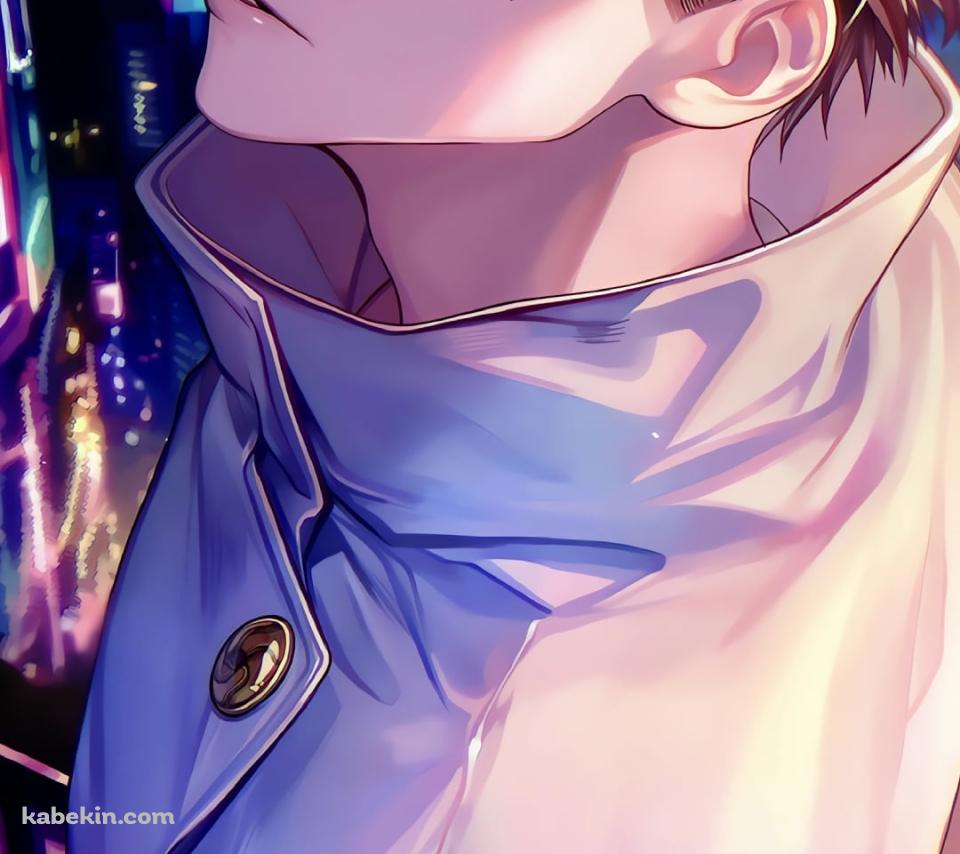 夜の都会と乙骨憂太 / 呪術廻戦のAndroidの壁紙(960px x 854px) スマホ用