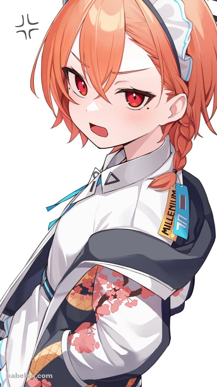 腰に手をあて怒る美甘ネル / ブルーアーカイブのAndroidの壁紙(720px x 1280px) スマホ用