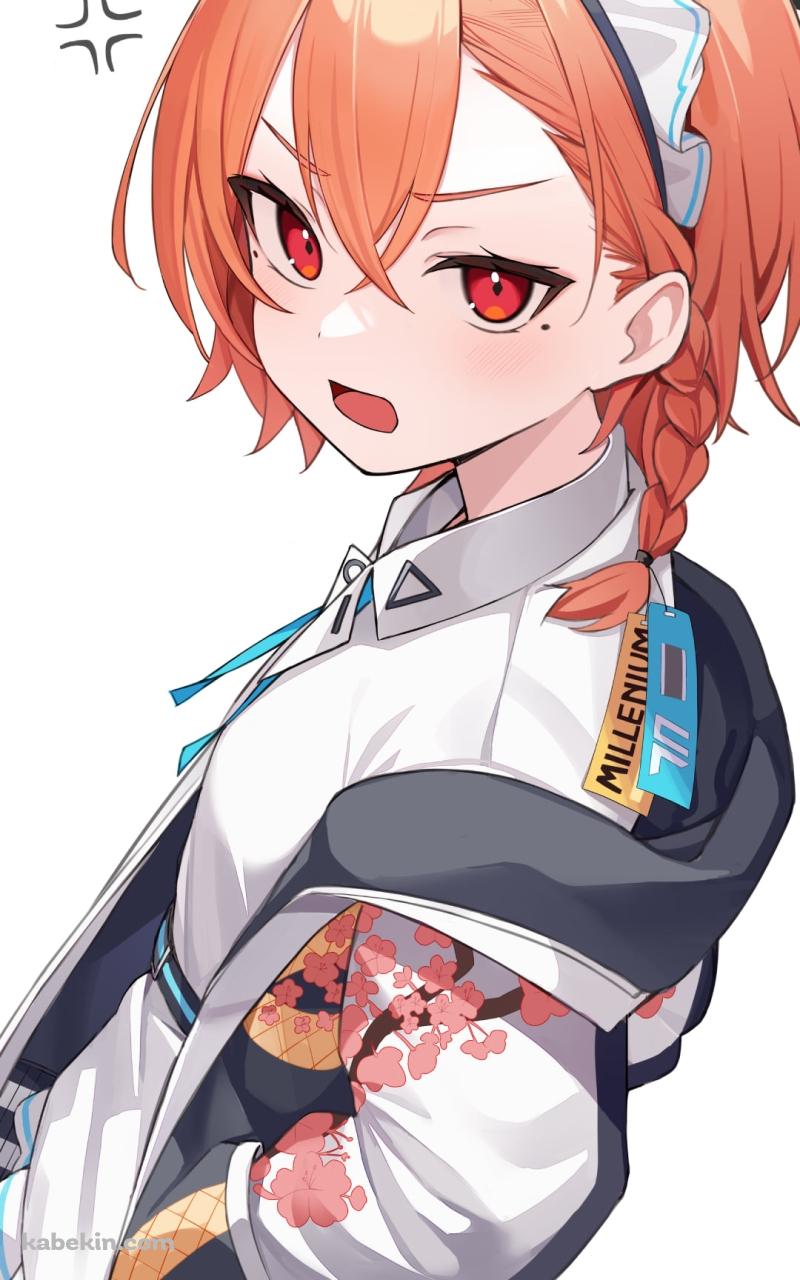 腰に手をあて怒る美甘ネル / ブルーアーカイブのAndroidの壁紙(800px x 1280px) スマホ用