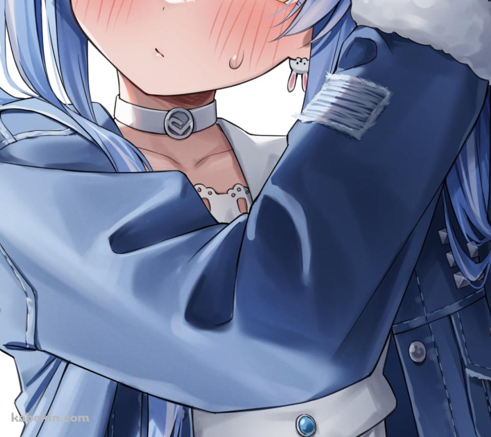 顔を赤らめてツインテールを結わく兎田ぺこら / ホロライブ / バーチャルYoutuberのAndroidの壁紙(960px x 854px) スマホ用