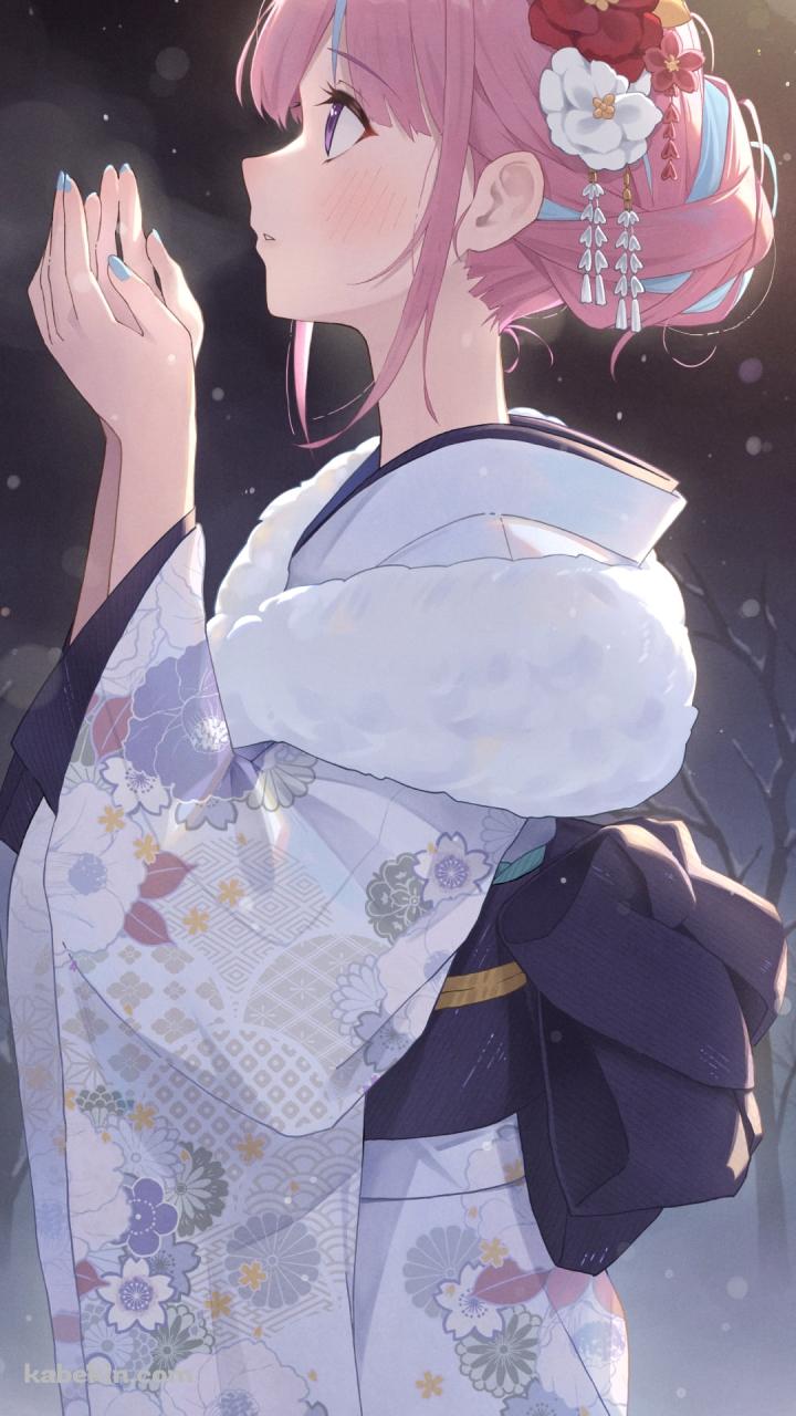 手に息を吐く湊あくあ / バーチャルYouTuber / ホロライブのAndroidの壁紙(720px x 1280px) スマホ用