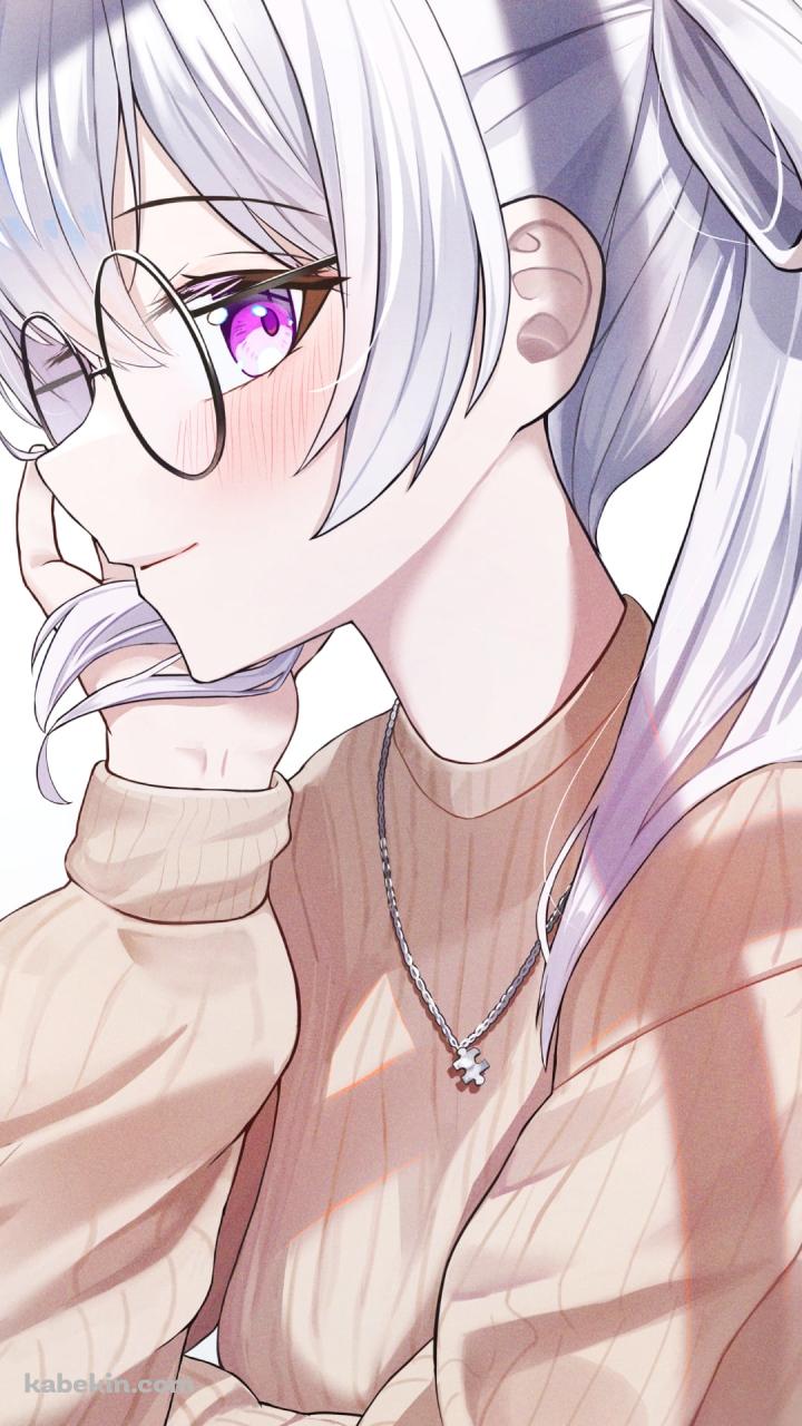 頬杖をつくine / バーチャルYouTuberのAndroidの壁紙(720px x 1280px) スマホ用