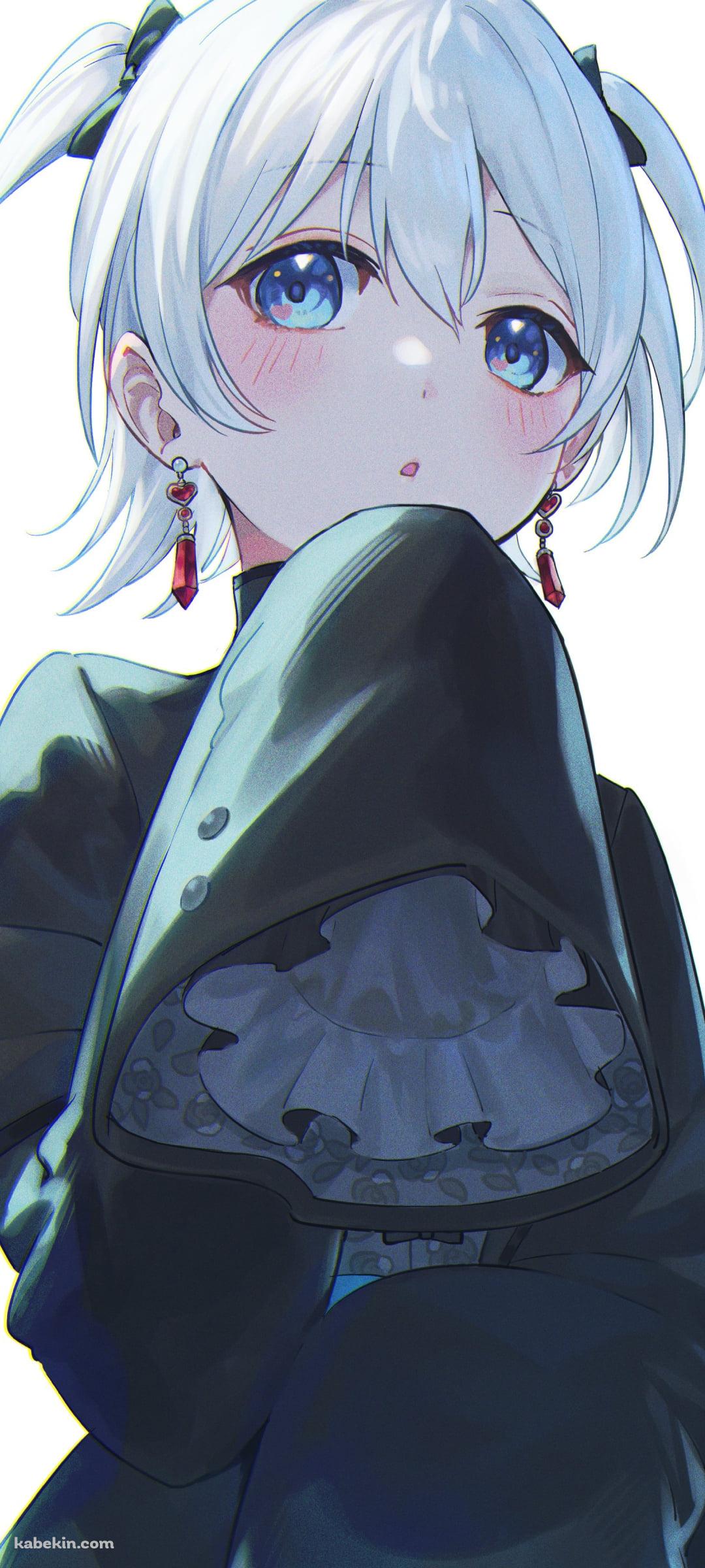 ポーズを取る猫麦とろろ / バーチャルYouTuberのAndroidの壁紙(1080px x 2400px) スマホ用