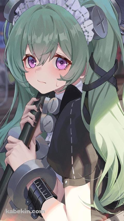 黒い杖を持つカリン・ウィクス / ゼンレスゾーンゼロのAndroidの壁紙(480px x 854px) スマホ用