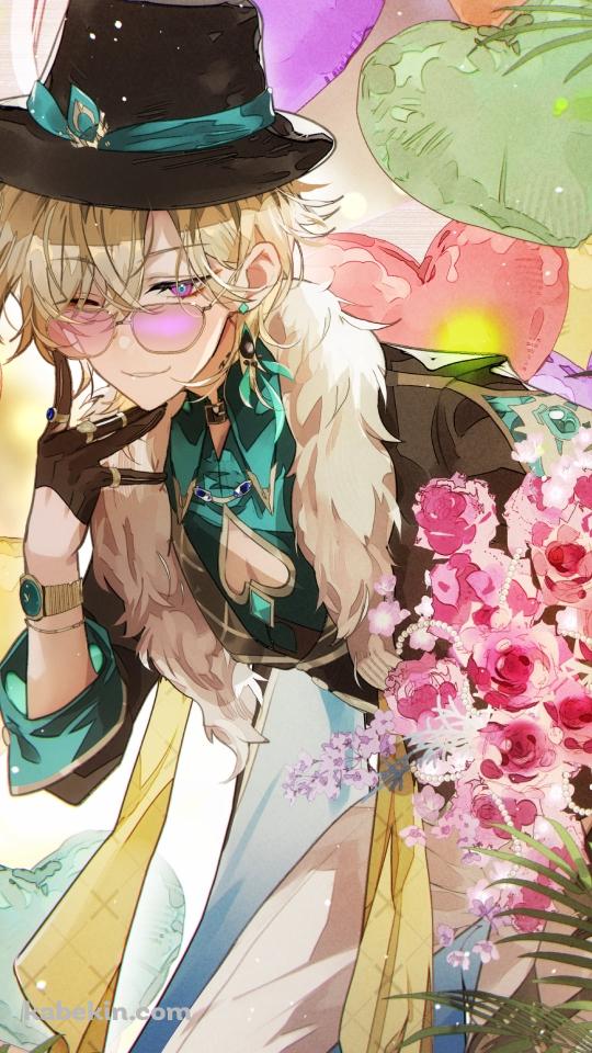 ピンクの薔薇とアベンチュリン / 崩壊:スターレイルのAndroidの壁紙(540px x 960px) スマホ用