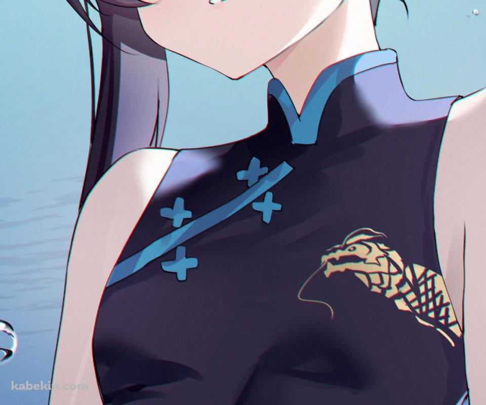チャイナ服を着た竜華キサキ / ブルーアーカイブのAndroidの壁紙(960px x 800px) スマホ用