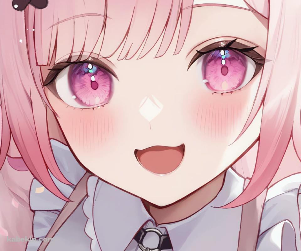ピンクのメイド姿の可愛い結城さくな / バーチャルYouTuberのAndroidの壁紙(960px x 800px) スマホ用