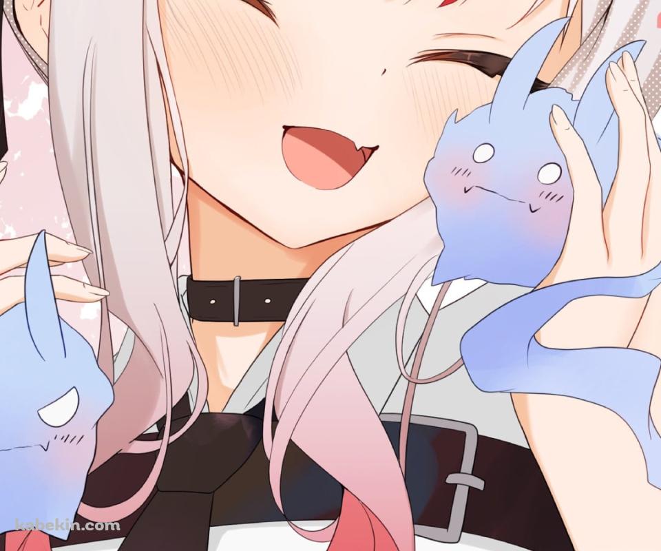 笑顔の百鬼あやめ / ホロライブ / バーチャルYouTuberのAndroidの壁紙(960px x 800px) スマホ用