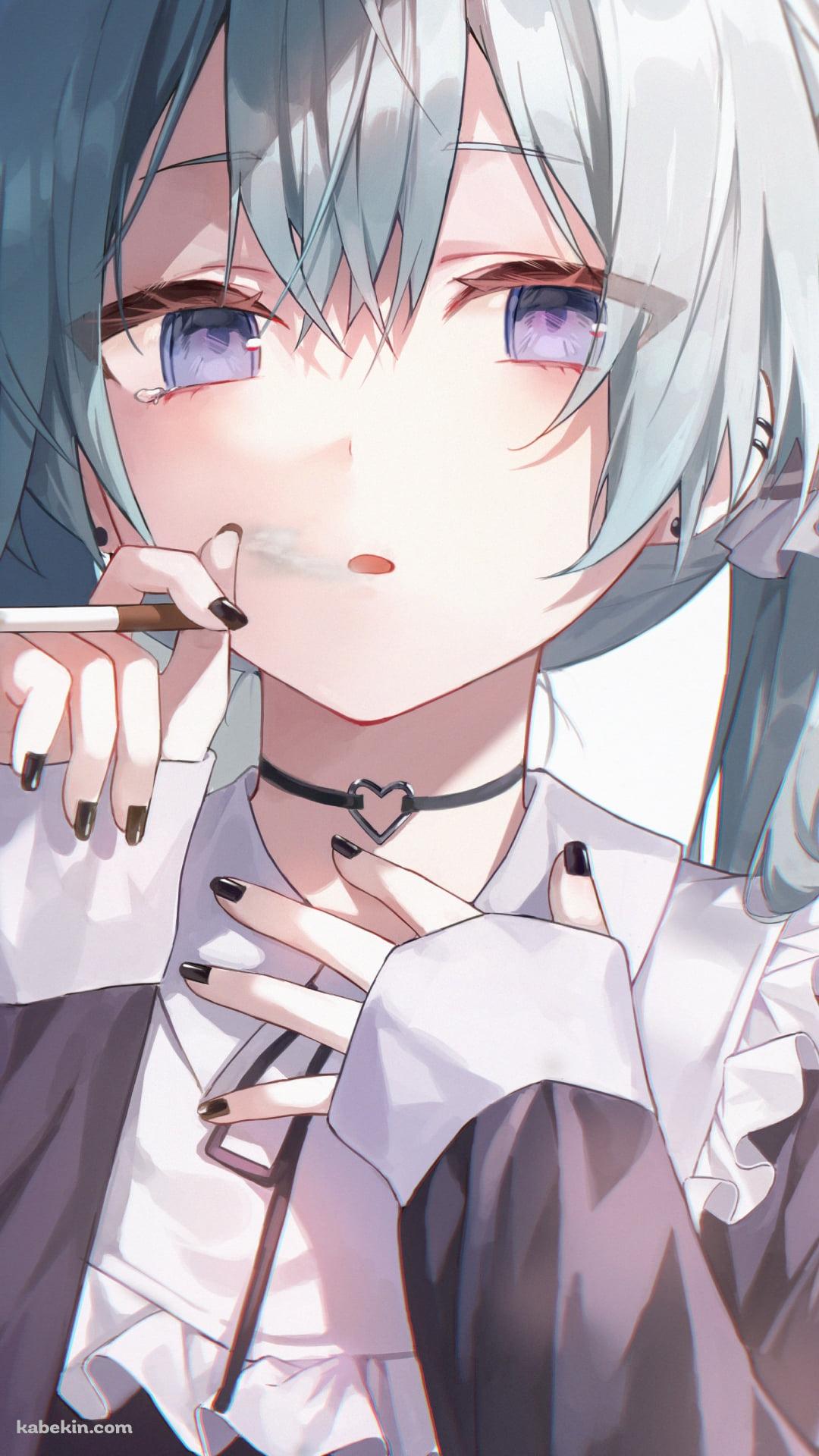 煙草を吸う初音ミク / ボーカロイドのAndroidの壁紙(1080px x 1920px) スマホ用