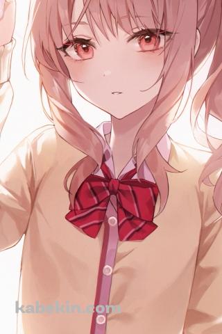 カーテンを掴む暁山瑞希 / プロジェクトセカイのAndroidの壁紙(320px x 480px) スマホ用