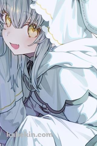 しゃがんだおばけ、ぴおん / obakeno pion / VtuberのAndroidの壁紙(320px x 480px) スマホ用