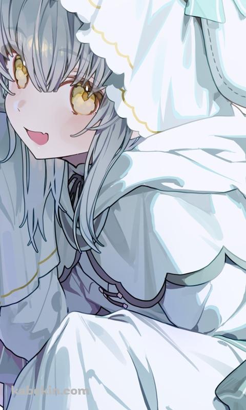 しゃがんだおばけ、ぴおん / obakeno pion / VtuberのAndroidの壁紙(480px x 800px) スマホ用