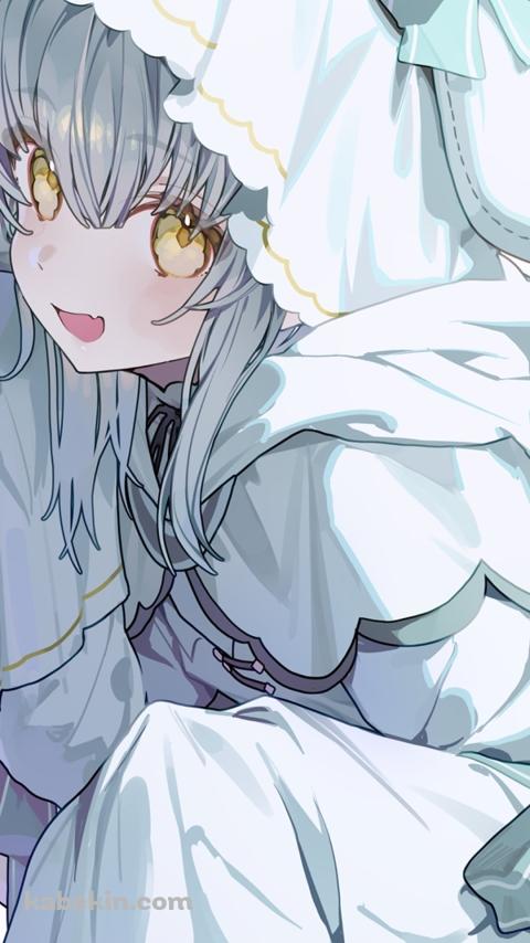 しゃがんだおばけ、ぴおん / obakeno pion / VtuberのAndroidの壁紙(480px x 854px) スマホ用