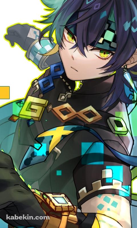 鋭い眼光でこちらを見つめるキィニチ / 原神のAndroidの壁紙(480px x 800px) スマホ用