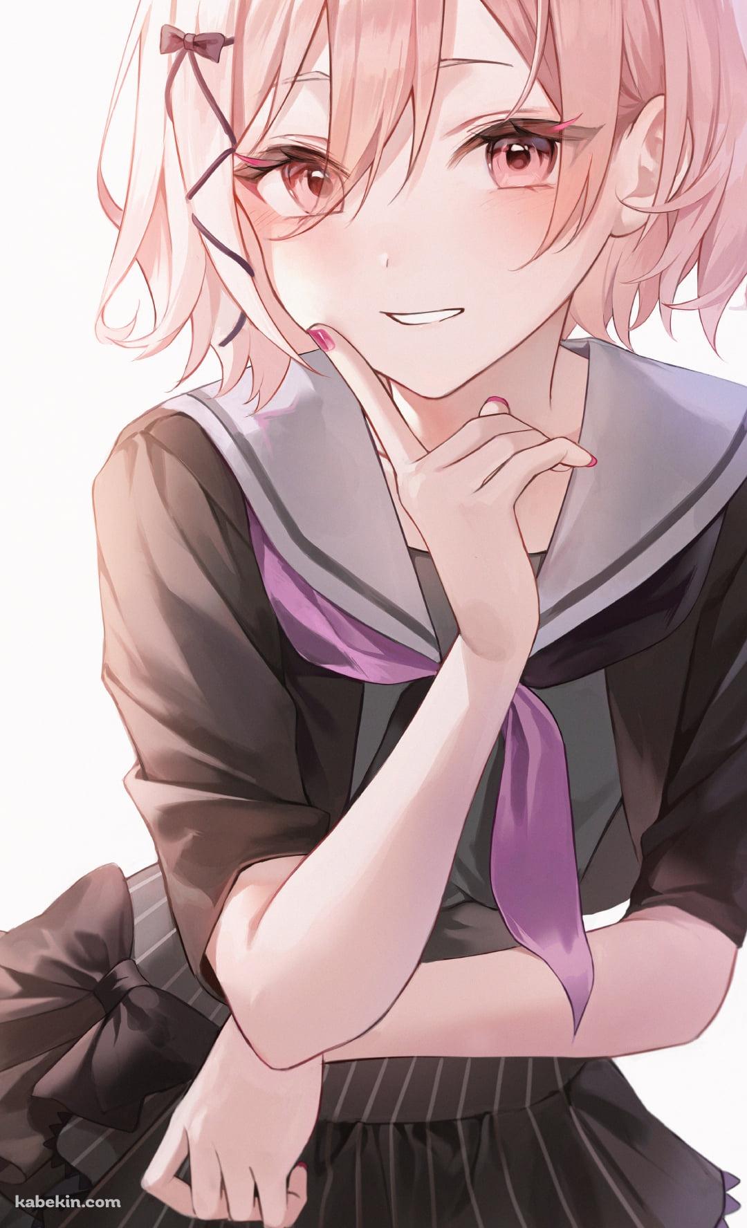 口元に指をあてる暁山瑞希 / プロジェクトセカイのAndroidの壁紙(1080px x 1776px) スマホ用