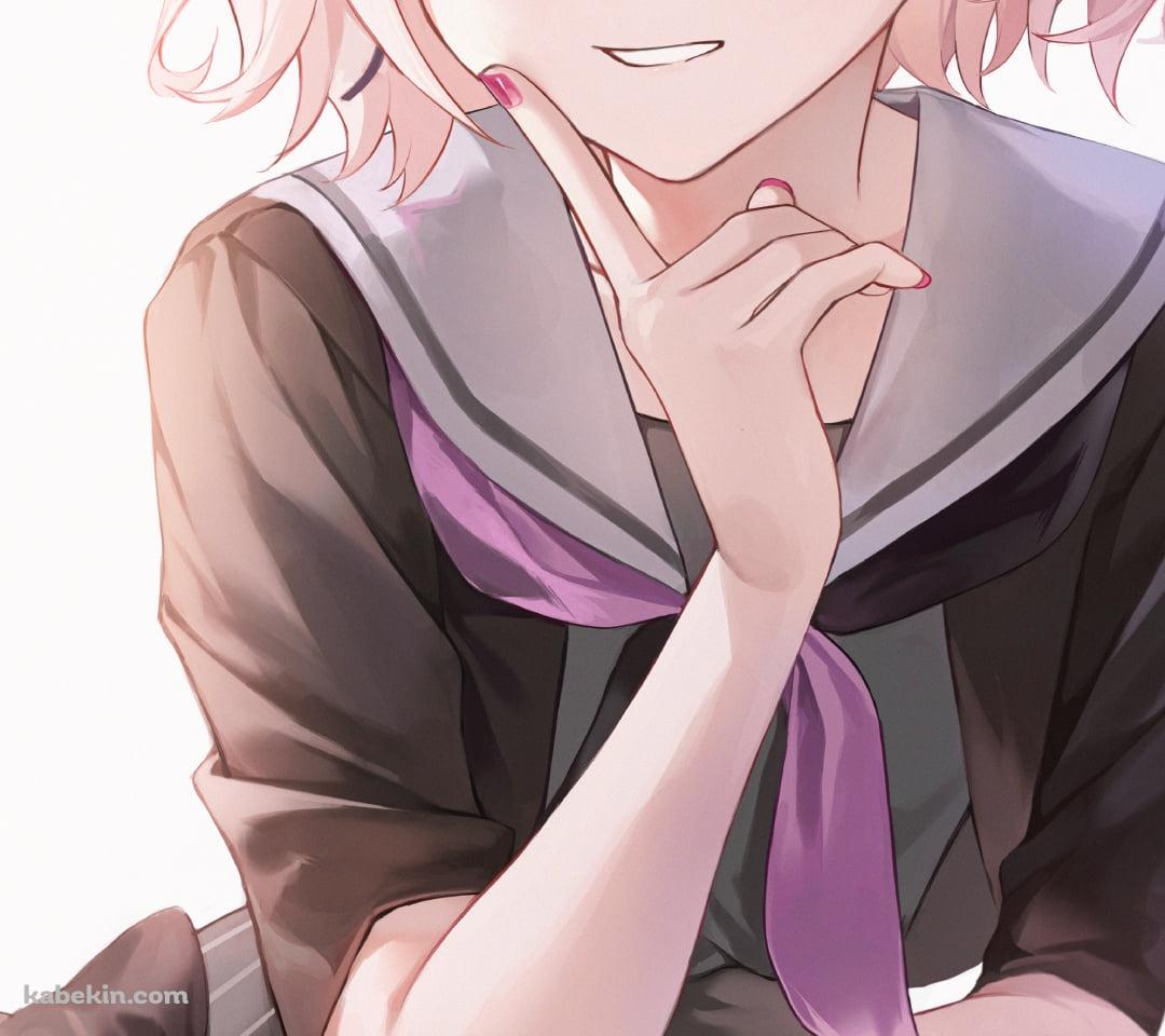 口元に指をあてる暁山瑞希 / プロジェクトセカイのAndroidの壁紙(1080px x 960px) スマホ用