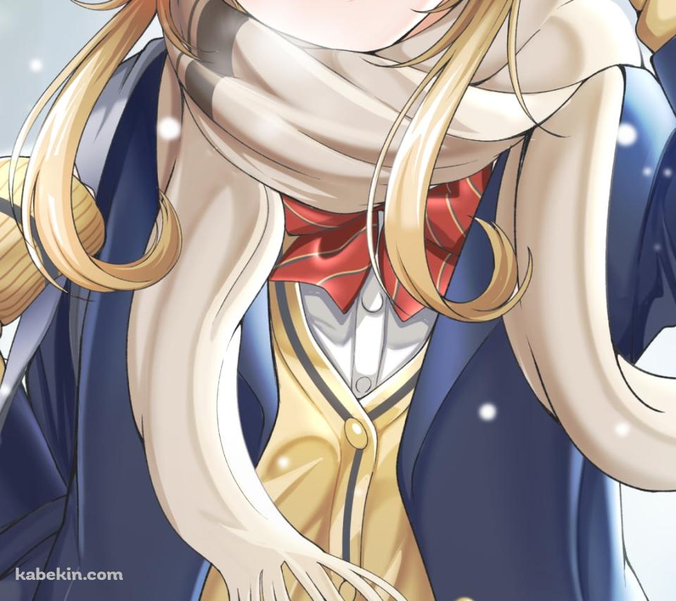 雪が降る中、制服姿の蛍 / 原神のAndroidの壁紙(960px x 854px) スマホ用