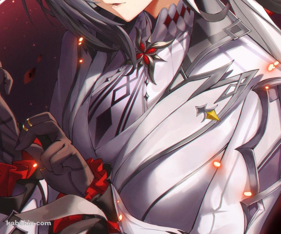手袋をはめなおすアルレッキーノ / 原神のAndroidの壁紙(960px x 800px) スマホ用