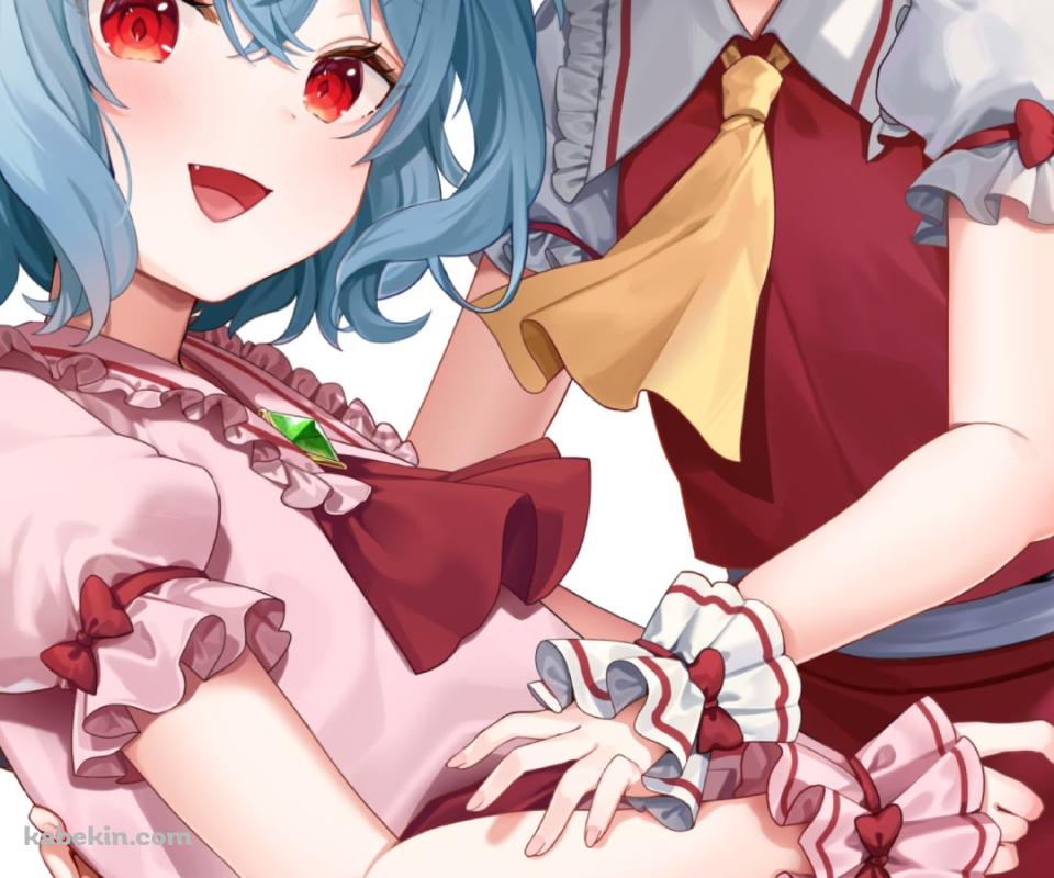 手を取り合うフランドール・スカーレットとレミリア・スカーレット / 東方のAndroidの壁紙(960px x 800px) スマホ用