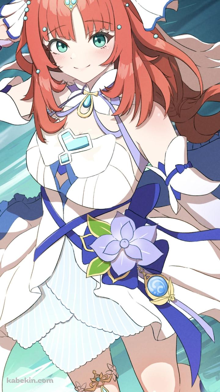 微笑むニィロウ / 緑の瞳 / 東風はこぶ花の吐息 / 原神のAndroidの壁紙(720px x 1280px) スマホ用