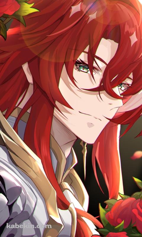 赤い薔薇とアルジェンティ / 崩壊:スターレイルのAndroidの壁紙(480px x 800px) スマホ用
