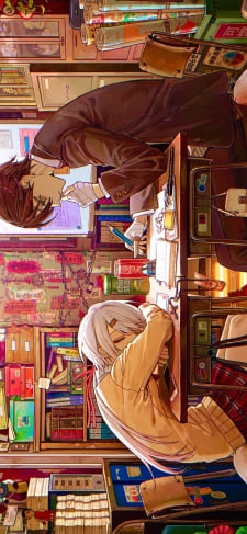 勉強中の剣持刀也と居眠りする椎名唯華 / にじさんじ / ファンアート / イラストのiPhone / スマホ壁紙