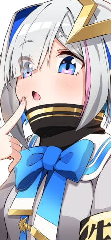 口元に指をあてる天音かなた / 不思議 / 生徒会長 / ホロライブ / バーチャルYouTuber / VtuberのiPhone / スマホ壁紙